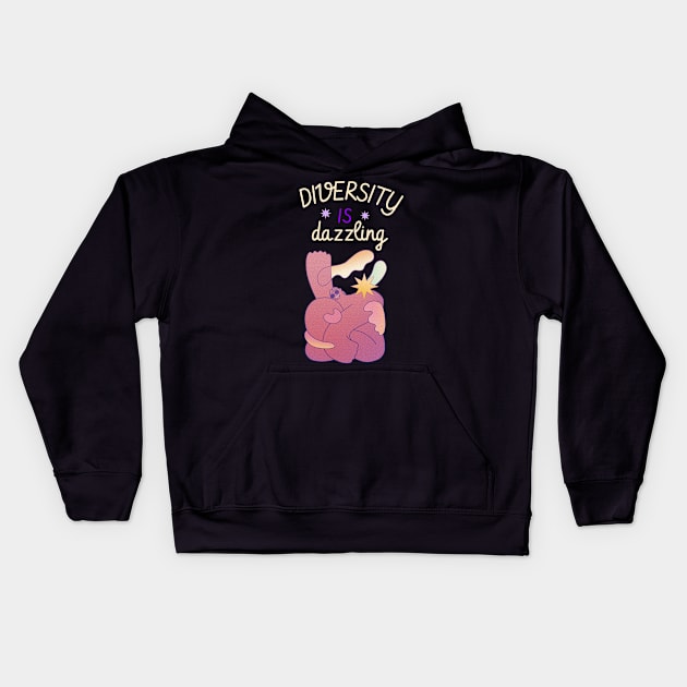 diversity is dazzling Kids Hoodie by Zipora